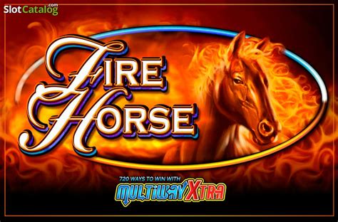 Fire horse slot  Game symbols include Jack, Queen, King, Ace, blue horse, red horse, game title